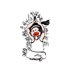 大红唇插画，女人，女神，女士，都是女啊