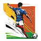 Adobe Portfolio euro 2016 Paris france La Poste uefa football game sport soccer stamps action player ball football match