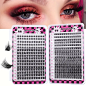 416 cluster diy eyelash extension kit d   faux mink individual lashes set easy at home application natural look 1