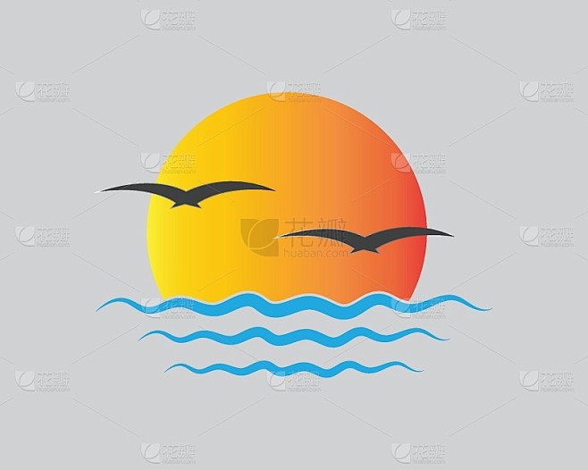 Sun标志矢量模板