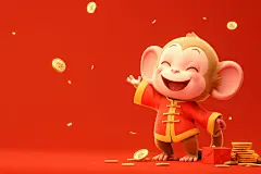 猴年小猴形象立体动物形象