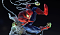 venomblu — Spiderman MacFarlane : I did that sculpture for a dear friend 
was hard to make, because i had to interpret a very extreme pose (this 2D art by Todd MacFarlane https://www.pinterest.es/pin/561683384754395959/ ) to sculpture, to work the sculptu