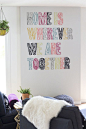 DIY: String art (Home is wherever we are together): 