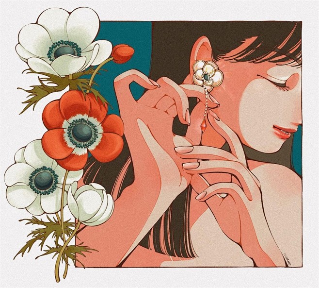 10 张分镜式构图水彩插画！