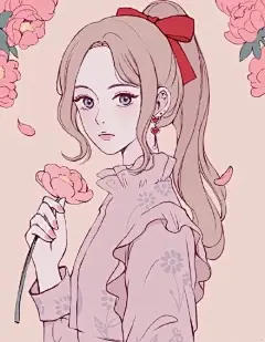 超赞的温婉少女插画，配色非常舒服~ : 作者：  ins：yooo__ri           （素材仅供分享学习，不得用于任何商业用途） _01温婉少女插画_T20201024 #率叶插件，让花瓣网更好用_http://ly.jiuxihuan.net/?yqr=18831100#