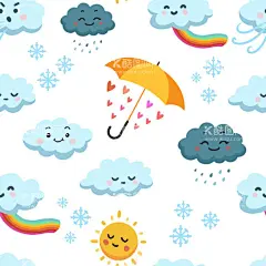 天气卡通背景  - 源文件下载【酷图网】天气背景,卡通天气背景,可用天气背景,漫画背景,手绘天气背景,可爱天气图案,可爱云朵,卡通彩虹,可爱彩虹,卡通乌云,卡通大风,雨伞