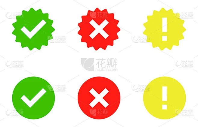 勾号，感叹号，x号素材-花瓣网