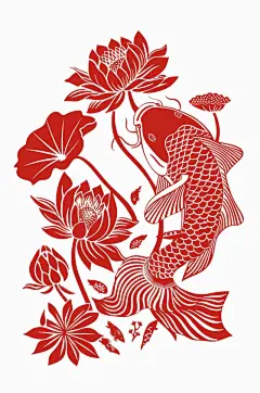 AI数字艺术中国风中华传统剪纸图片