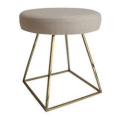 Giza Stool in Brass:...