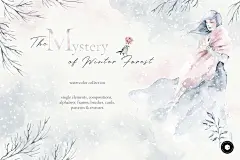 The Mystery of Winter Forest⎪69幅冬季森林水彩画