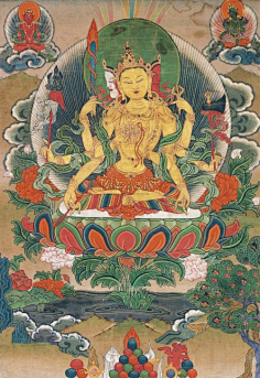 com唐卡花纹图形miumiu92采集到唐卡采集尼泊尔藏族喇嘛纯黑金绿度母