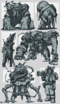 Near Shore Monster Concepts, Hue Teo : Did some near shore monsters exploration