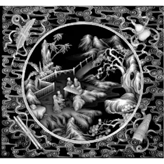 XRW-125灰度图精雕图浮雕图雕刻人物图库