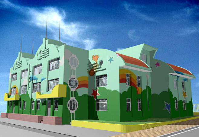 现代风格幼儿园外墙设计图片