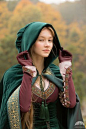 Renaissance style short cloak with hood. Shipping worldwide!