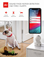 Amazon.com: Pet Camera 1080P Wireless Security Camera, COOAU WIFI Indoor IP Cam with Pan/Tilt/Zoom, Sound Detection, Motion Tracking and Alert, Two Way Audio, Baby/Elder/Nanny/Dog Monitor, Support Cloud and Alexa: Electronics