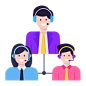Technical Support free icon 客服 帮助服务 咨询 耳麦 电脑工作