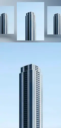 高分辨率现代摩天大楼房地产都市建筑商业广告海报PSD模板