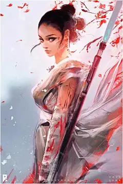【插画师作品】第85期：美国92后插画师 Ross Tran 的女性插画作品 （竟然有古风）