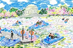 #深夜复习# 缤纷自在的彩铅插画，来自韩国插画师 Haleigh Mun ​​​​