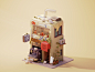 Milk house house building milk 2d design color isometric cute animation lowpoly illustration blender 3d