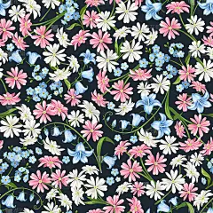 有小花的花图案。向量无缝的背景