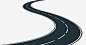 手绘灰色弯道公路_新图网ixintu.com