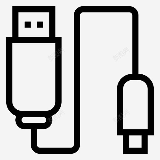 电缆连接器数据线图标 UI图标 设计图片 免费下载 页面网页 平面电商 创意素材