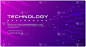 Technology banner purple background concept with l