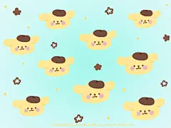三丽鸥 卡通插画平铺ipad壁纸  cr.黑熊熊茶 