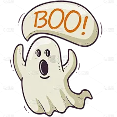手绘可爱万圣节系列-幽灵