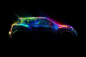 painting   Nissan ultraviolet ink neon car automotive   fluor poster Advertising 