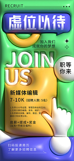 六块吮指原味鸡采集到招聘