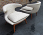 Pair of Karpen Horn Chairs | From a unique collection of antique and modern armchairs at https://www.1stdibs.com/furniture/seating/armchairs/