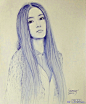 超美的圆珠笔画-素描作品-爱画网