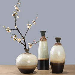 现代中式新中式陶瓷花瓶花器客厅书房餐厅样...