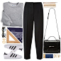 A fashion look from May 2016 featuring ribbed top, alexander mcqueen pants and black and white trainer. Browse and shop related looks.