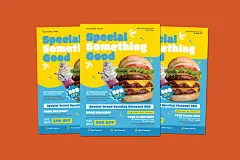 食物传单海报设计 Special Something Good Food Flyers – 设计小咖