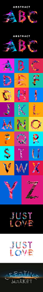 26个英文字母飞溅颜料 创意字体 海报文字 设计素材png免扣 jc017