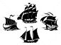 帆船和航行船只剪影——纹身矢量Sailboats and Sailing Ships Silhouettes - Tattoos Vectors船、巡航、装饰、旗,护卫舰,帆船,图标,说明,旅程,标志,标识,海军,海军,海洋,车,帆,帆船,帆船,大海,船,运输,轮廓,素描,交通、旅游、矢量,水,白色,风,木 boat, cruise, decorative, flag, frigate, galleon, icon, illustration, journey, logo, logotype, marin