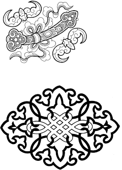 紫梦晴语采集到素材{纹样
