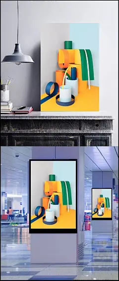 橙色纸质卷筒海报背景|橙色,纸质,卷筒,海报,背景,场景背景,背景元素