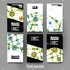 DNA分子载体宣传册模板。传单的布局