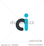 Initial Letter AI CI  Linked Circle Lowercase Logo Icon Design Template Element