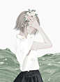 【韩国插画师Choi mi-kyung（Ensee）清新浪漫的插画作品欣赏】
韩国艺术家Choi Mi Kyung，又被称作ENSEE 的作品淡雅清新，主题常常描绘女生，花与鸟。简约、纯净、美丽，看过她的作品，心中充满了阳光和美好的感觉。