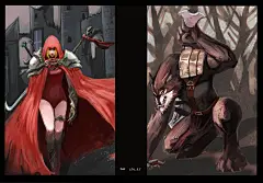 小红帽和大灰狼的爱情故事 | gaz_陨落 - 原创作品 - 涂鸦王国插画