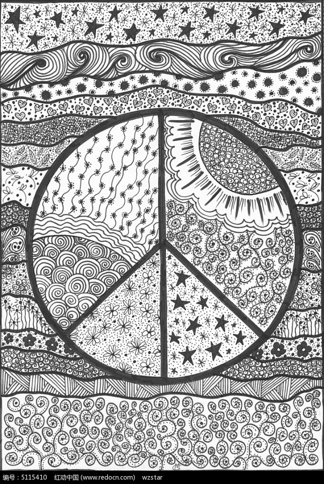 抽象插画,几何插画,图案插画,几何纹样,平面构成基础,手绘几何,几何