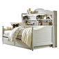 Legacy Classic Kids - Westport Bookcase Daybed with Trundle/Storage Drawer in Morning Mist - Enjoy the stylish and functional Inspirations Westport Bookcase Daybed with Trundle/Storage Drawer by Legacy Classic Kids. Gracefully shaped crown moldings and tu