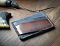 Leather credit card holder / wallet: