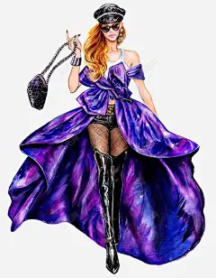 紫色时尚女孩高清素材 免抠 设计图片 免费下载 页面网页 平面电商 创意素材 png素材